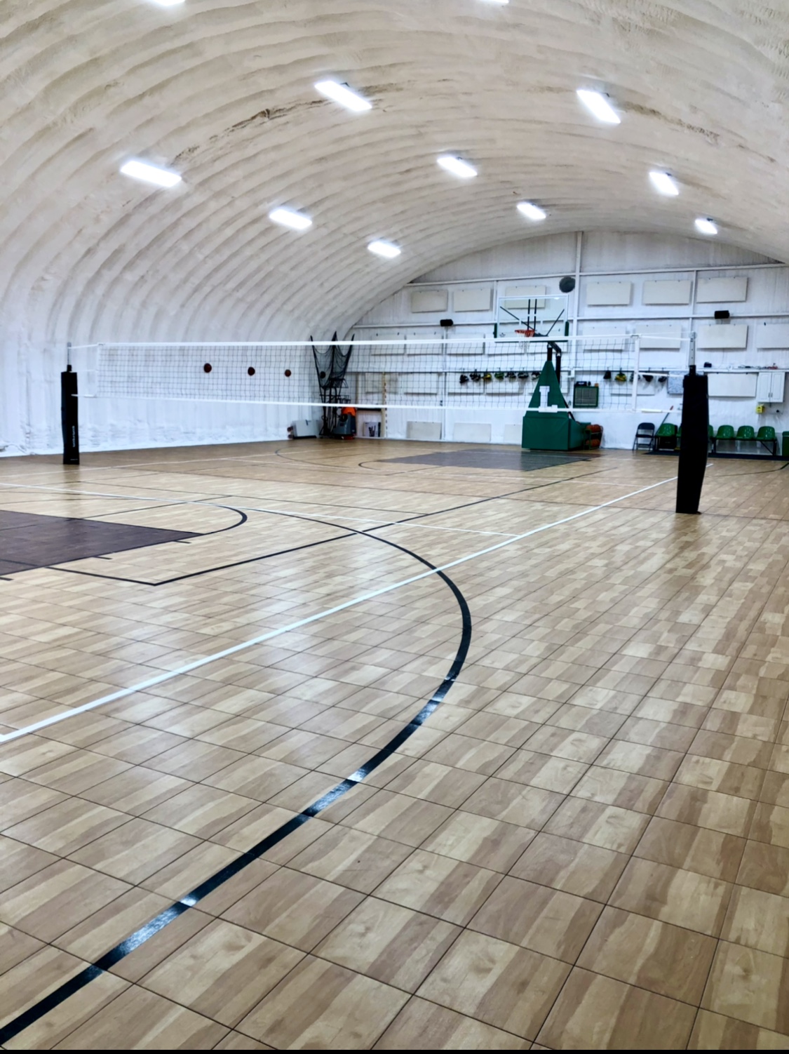 Private indoor basketball and volleyball facility at Layton Courts